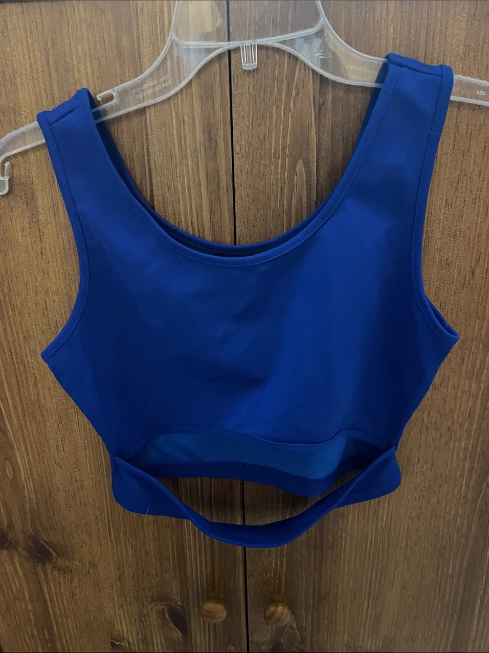 Women's Sleeveless Crop Bralette Top in Royal Blue